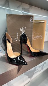 کفش مجلسی برند لوبتین بغل باز زیر ساده کد:0026