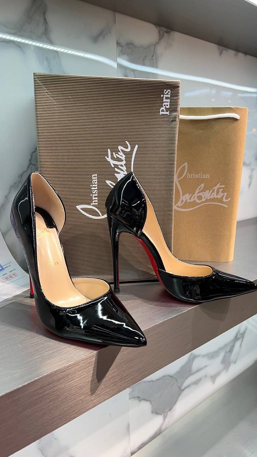 کفش مجلسی برند لوبتین بغل باز زیر ساده کد:0026